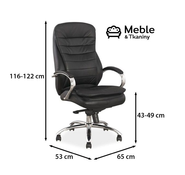 Fotel Obrotowy Q-154 Czarny Ekoskóra
