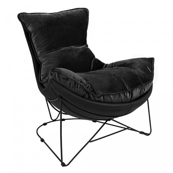 Fotel OTILIA STAND VELVET Czarny