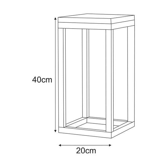 Kwietnik KAJA HOME KS-34 DREWNO S Czarny/Dąb