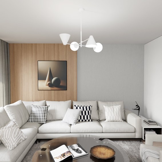 Żyrandol HERMES 4 Biały