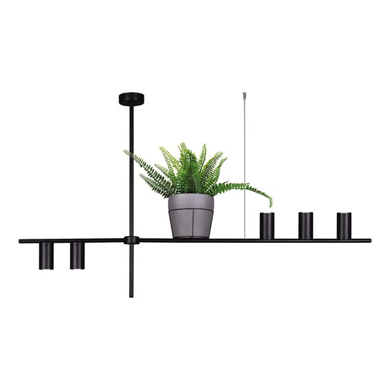 Lampa Wisząca ROCCO K-4756 z Kwietnikiem Czarny