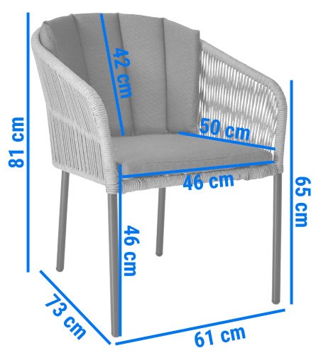 Zestaw Ogrodowy Jadalniany VICTORIA 8-Osobowy Szary/Czarny