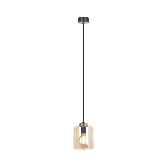 Lampa Wisząca AURELIA K-5520 Czarny/Złoty/Bursztynowy