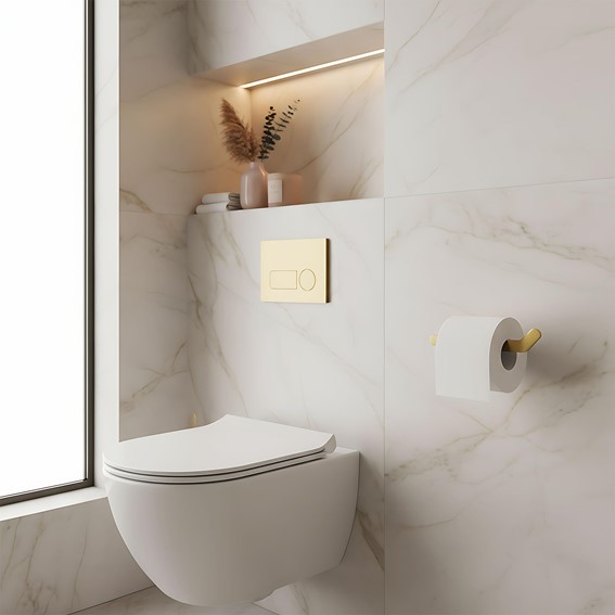 Uchwyt na Papier Toaletowy 109 TIL Złoty Szczotkowany