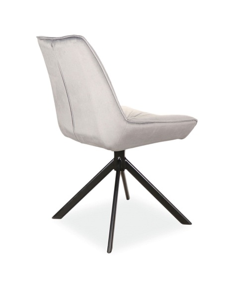 Krzesło BOOGIE I Velvet Czarny /Szary Bluvel 14