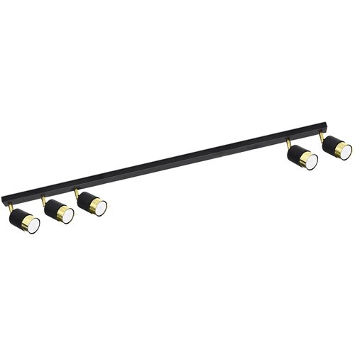 Plafon MASSIMO 5 Czarny/Złoty