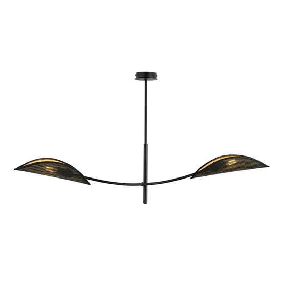 Lampa Wisząca LOTUS 2 Czarny/Złoty