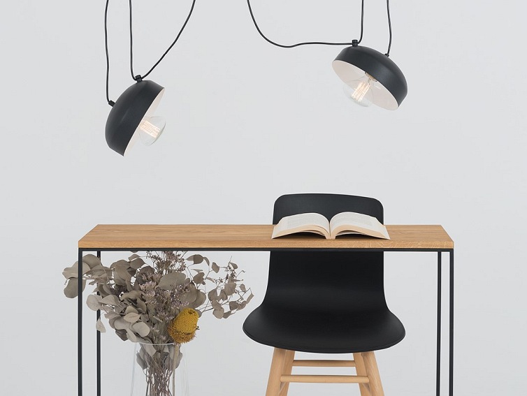 Lampa wisząca POPO FLAT 2 – czarny