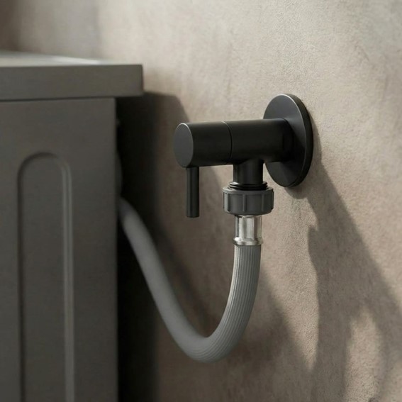 Zawór Kątowy 01 1/2" x 3/4" Czarny