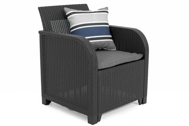 Zestaw Ogrodowy Rosalie Set Max 5-Osobowy Grafit