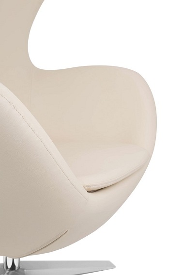 Fotel EGG Szeroki PU Beżowy