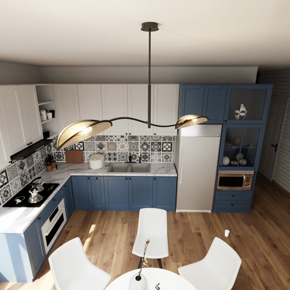 Lampa Wisząca LOTUS 2 Czarny/Naturalny