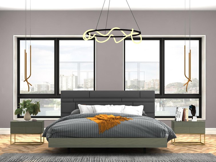 Łóżko Tapicerowane ROSE HILL RH09 180x200 Zielony/Szary