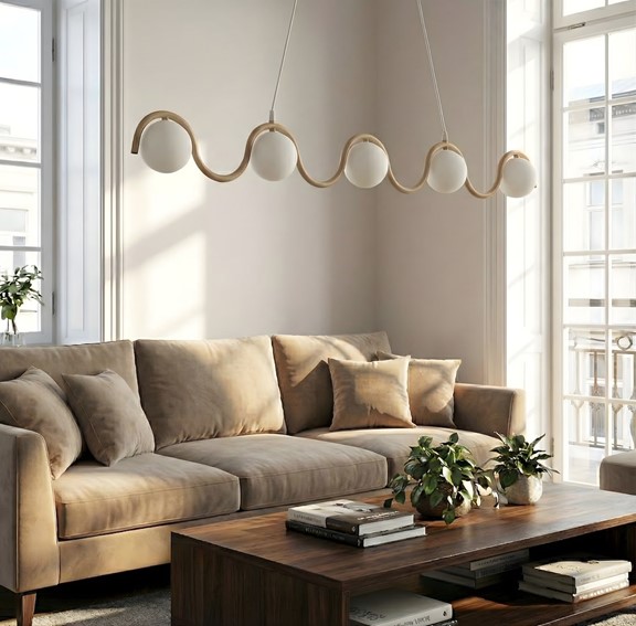 Lampa Wisząca SINUS 5 Beżowy