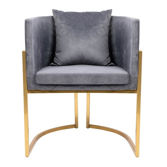 Fotel CHLOE Velvet Ciemny Szary