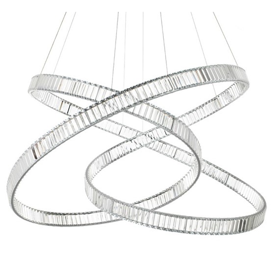 Lampa Wisząca WAVE 130 Srebrny/Transparentny