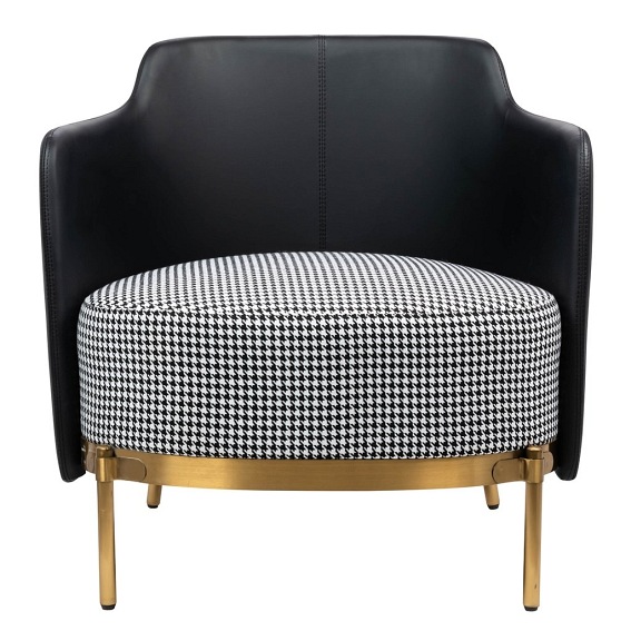 Fotel VENICE Czarny/Złoty