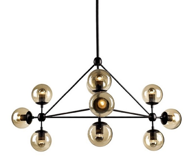 Lampa wisząca PLANETARIO 10  - klosze dymione