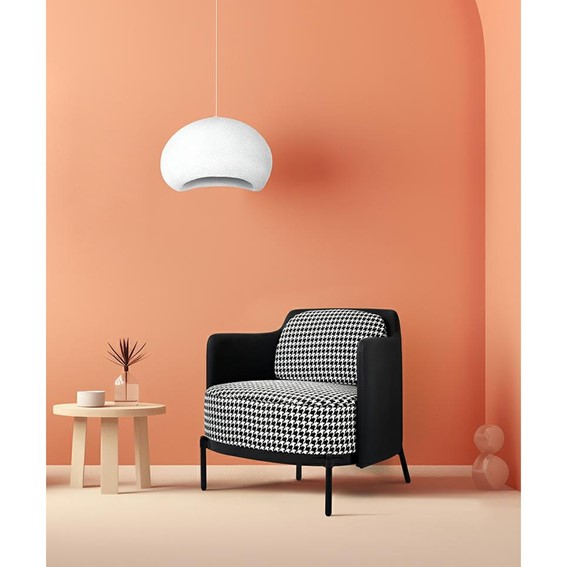 Fotel VENICE BLACK Czarny/Biały