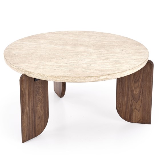 Ława MAMBO fi80 Trawertyn/Orzechowy