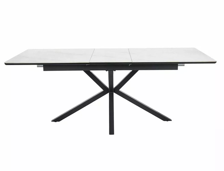 Stół LOGAN Ceramic (160-200)x90 Czarny Mat/Biały Mat