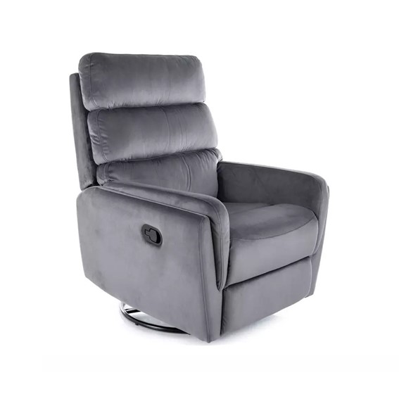 Fotel Rozkładany ARGOS Velvet Szary