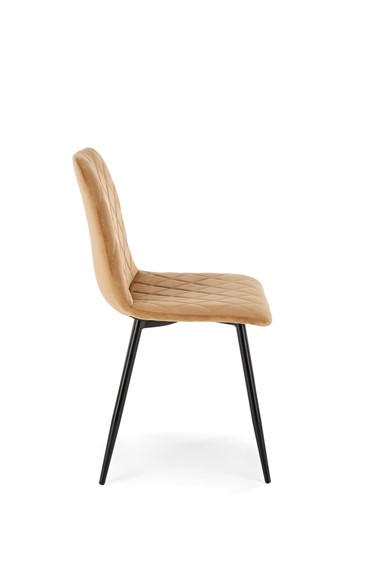Krzesło K525 Velvet Czarny/Beżowy