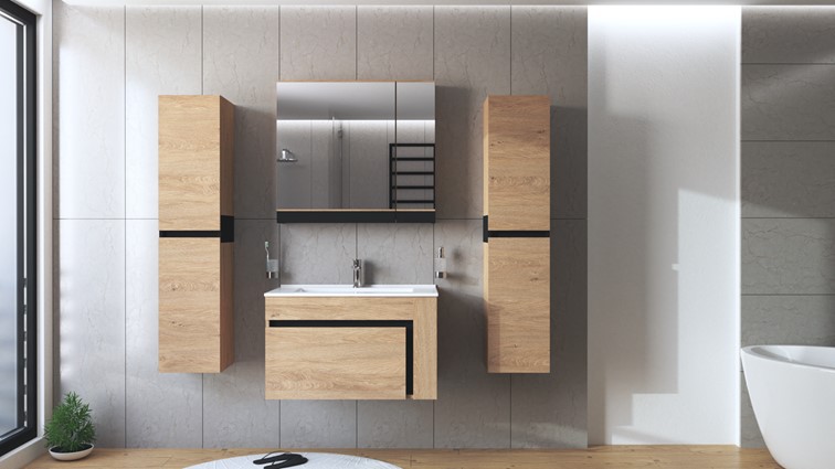 Szafka Pod Umywalkę DUESA 80/1S Dąb Złoty