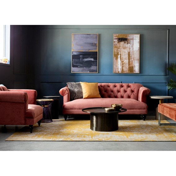 Stolik Kawowy NALIMA Fi50,5cm Beżowy