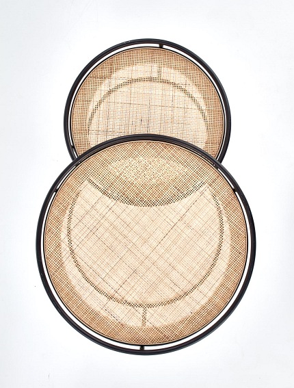 Zestaw 2 Ław Manado 51x42, 41x37 Czarny/Naturalny