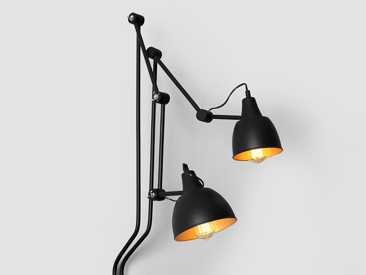 Lampa ścienna COBEN WALL 2 – czarny