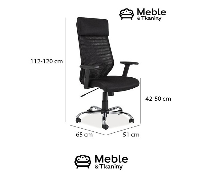 Fotel Q-211 49x69x115 Czarny