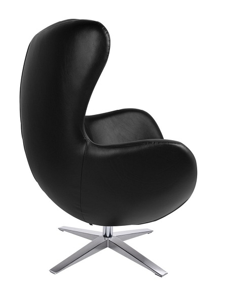 Fotel EGG Szeroki PU Czarny