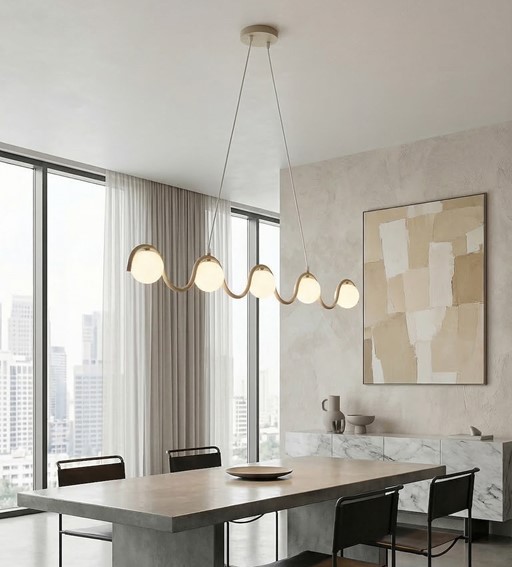 Lampa Wisząca SINUS 5 Beżowy