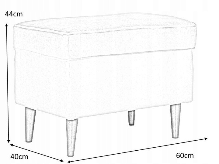 Podnóżek RON Velvet Wenge/Czarny Bluvel 19