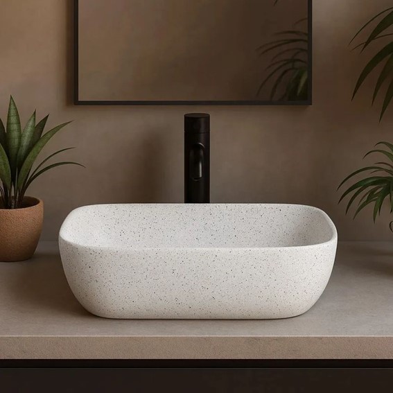 Umywalka Nablatowa BELINDA WARM Imitacja Kamienia