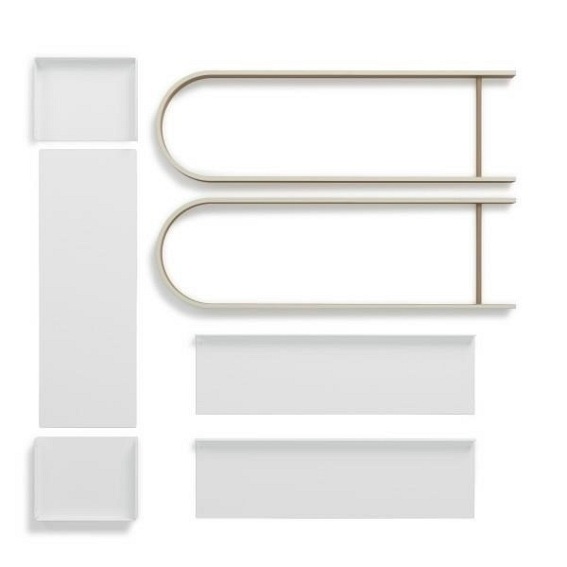 UMBRA organizer BELLWOOD biały naturalny