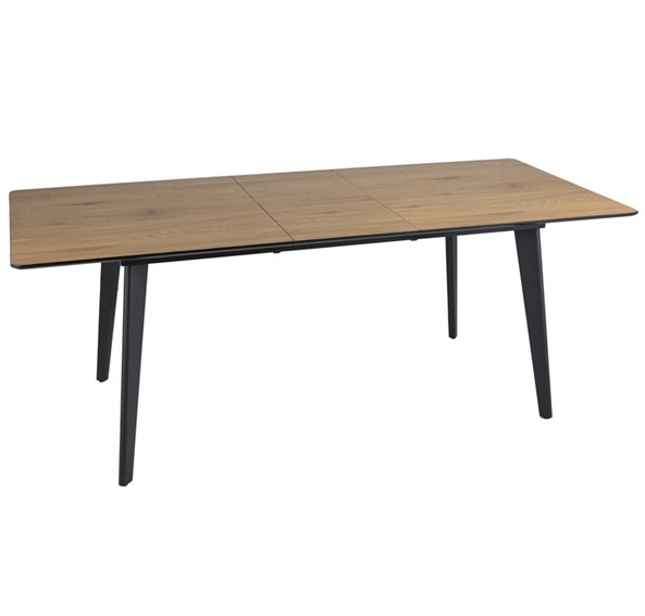 Stół RENE (160-200)x90 Czarny Mat/Dąb