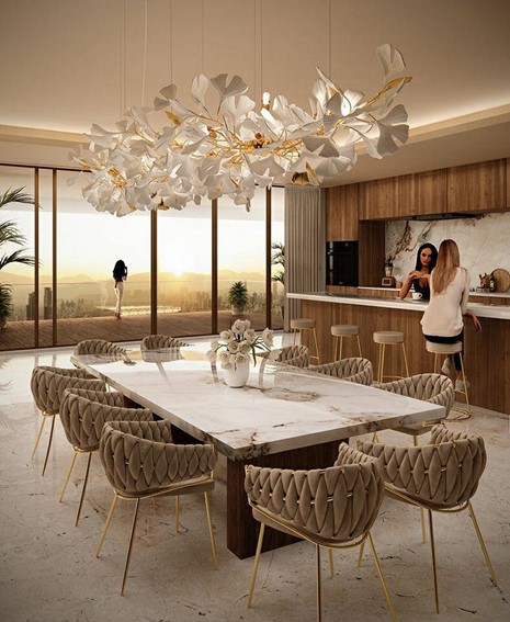 Krzesło TRESSE Złoty/Beżowy