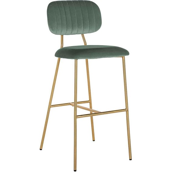 Krzesło Barowe XENIA JADE VELVET Zielony