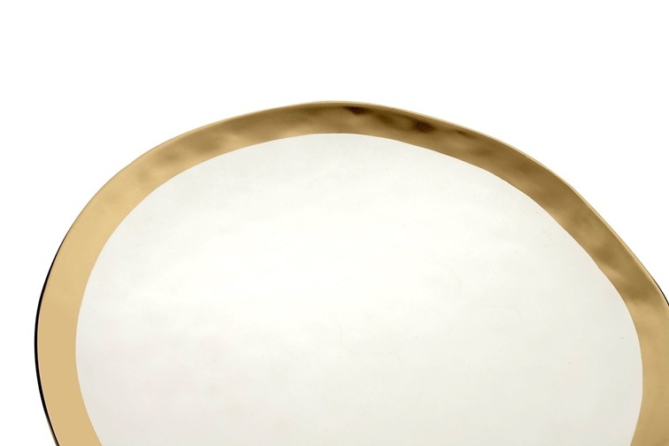 Komplet 2 Talerzy BELL 38cm Biały/Złoty