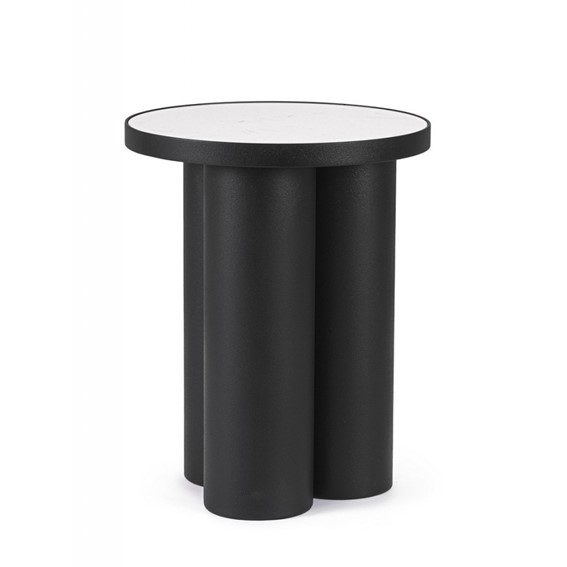 Stolik Kawowy RONDEL fi40 Czarny/Biały