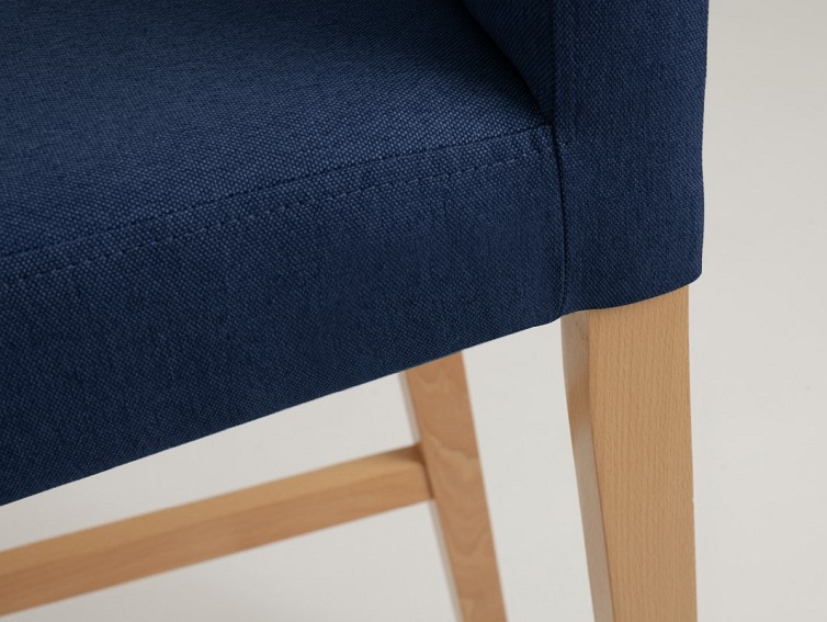 Stołek Barowy Wilton Bar 47x40x104 Atramentowy/Naturalny