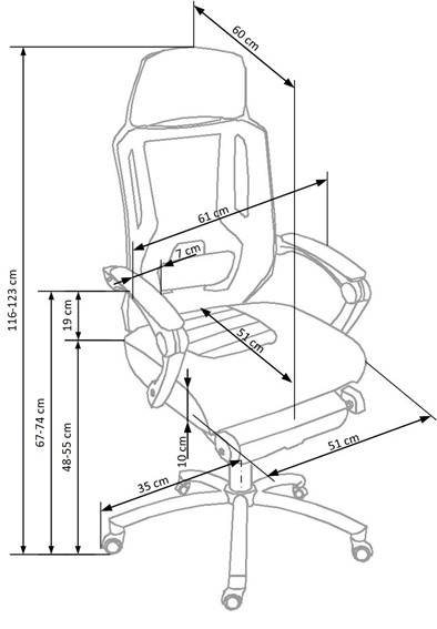 Fotel Obrotowy Pracowniczy FREEMAN Czarny/Szary