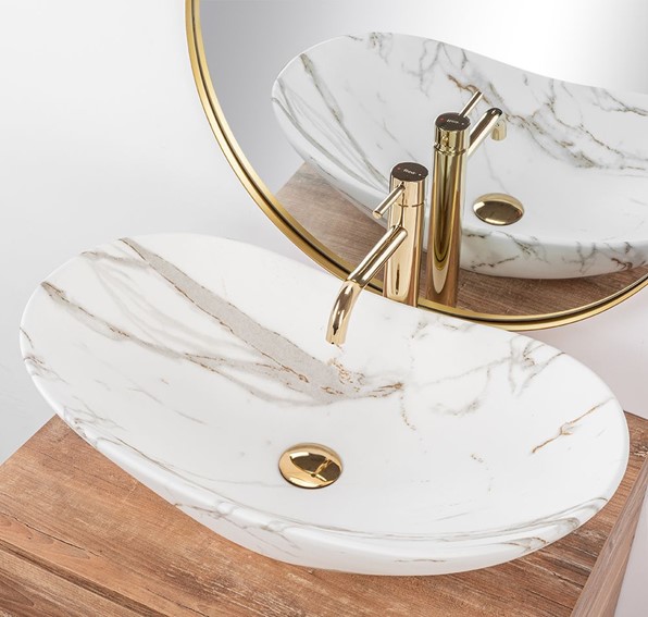 Umywalka Nablatowa ROYAL LAVA MATT Biały