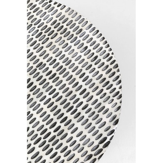 Stolik PIANO Fi36cm Biały/Czarny