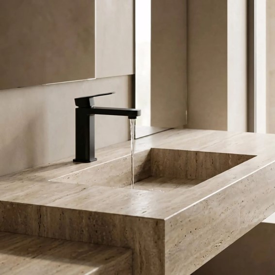 Bateria Umywalkowa Niska ARLO Czarny