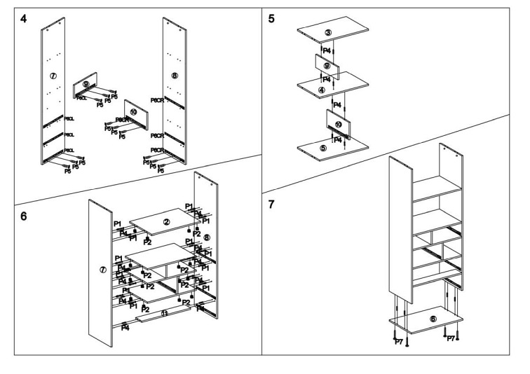MEZO REG1 regał wielobarwny