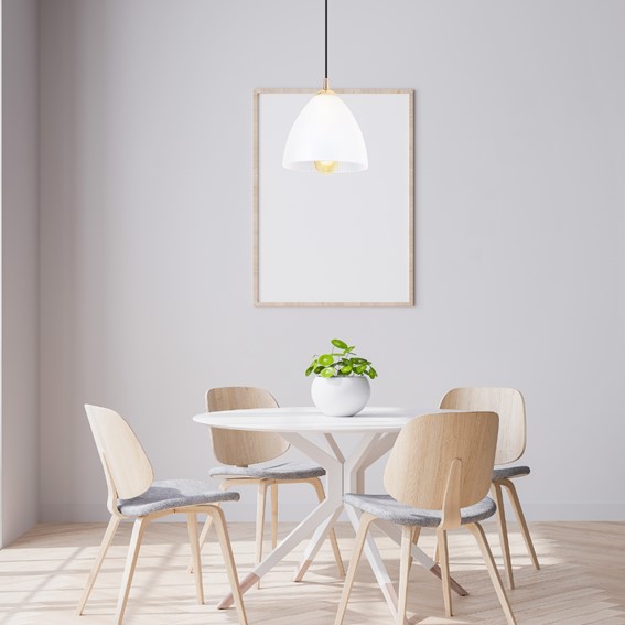 Lampa Wisząca RUNA B Czarny/Biały