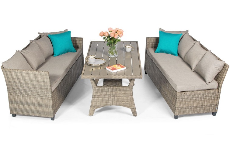 Narożnik Ogrodowy Sztokholm 6-Osobowy Cappuccino